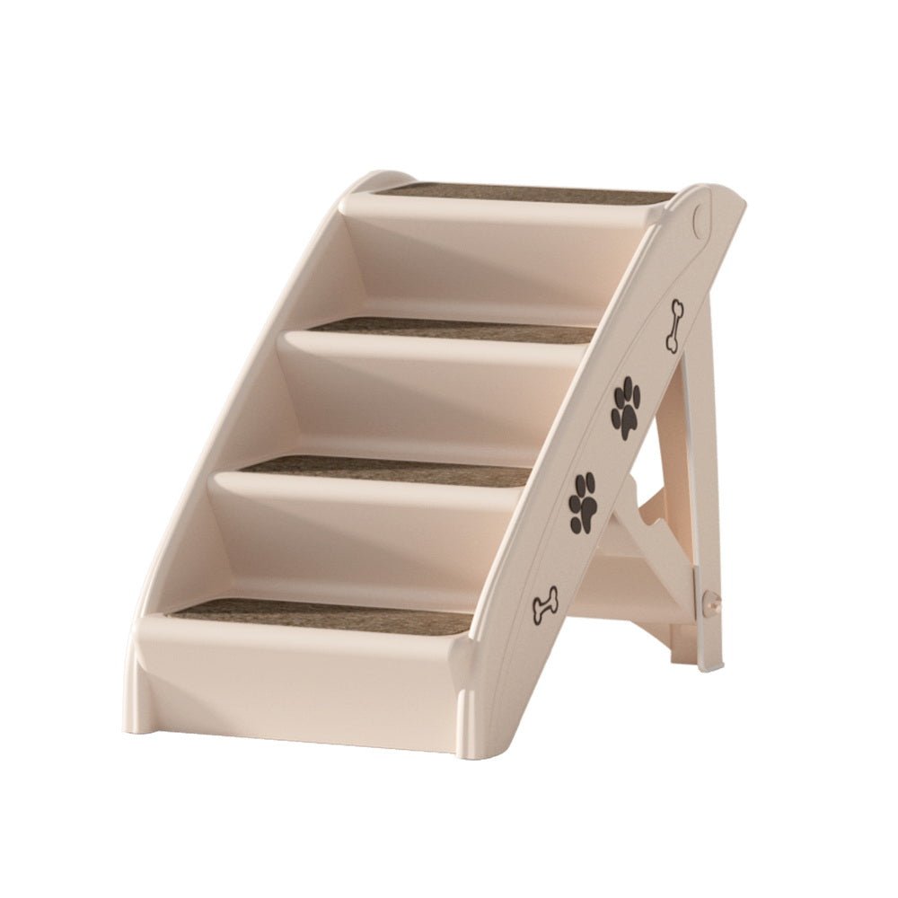 Portable Foldable Dog Ramp and Steps for Bed Sofa Car - Beige - Pet Care > Dog Supplies > Dog Steps & Ramps - Rivercity House & Home Co. (ABN 18 642 972 209) - Affordable Modern Furniture Australia