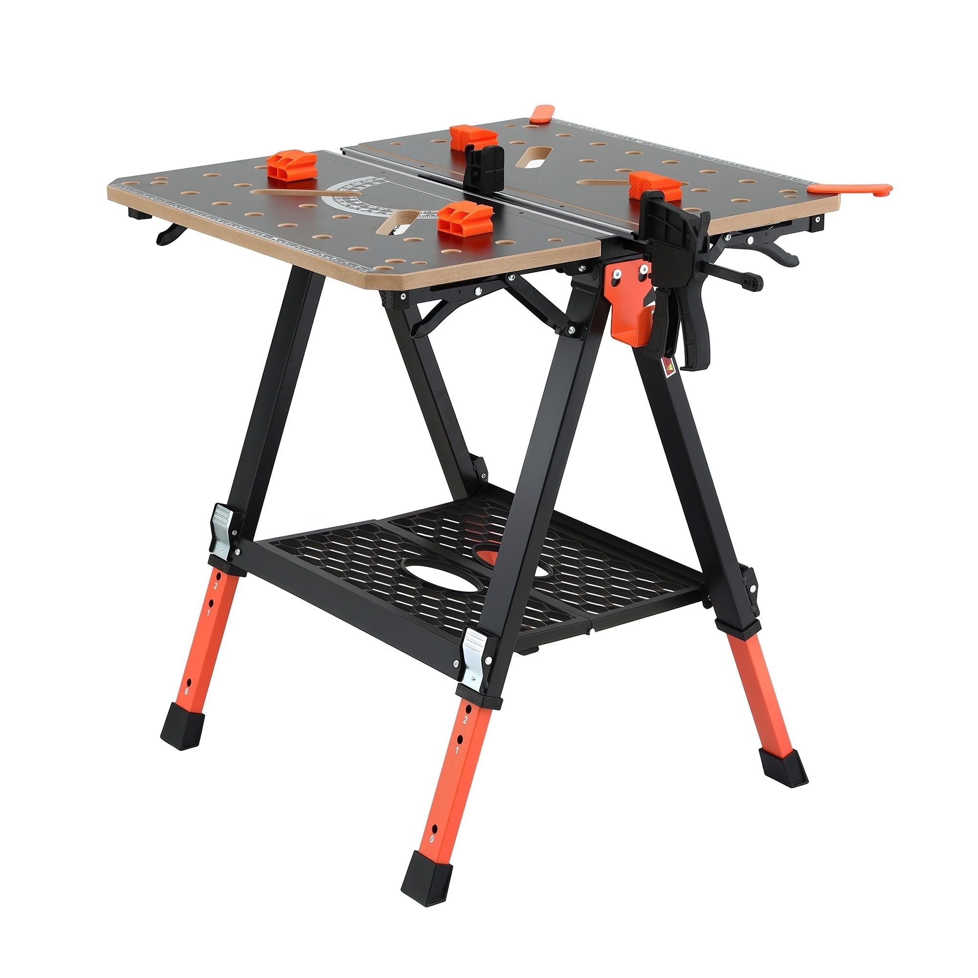 Portable Folding Work Table 454kg Adjustable Workbench - Tools > Tools Storage > Work Benches - Rivercity House & Home Co. (ABN 18 642 972 209) - Affordable Modern Furniture Australia