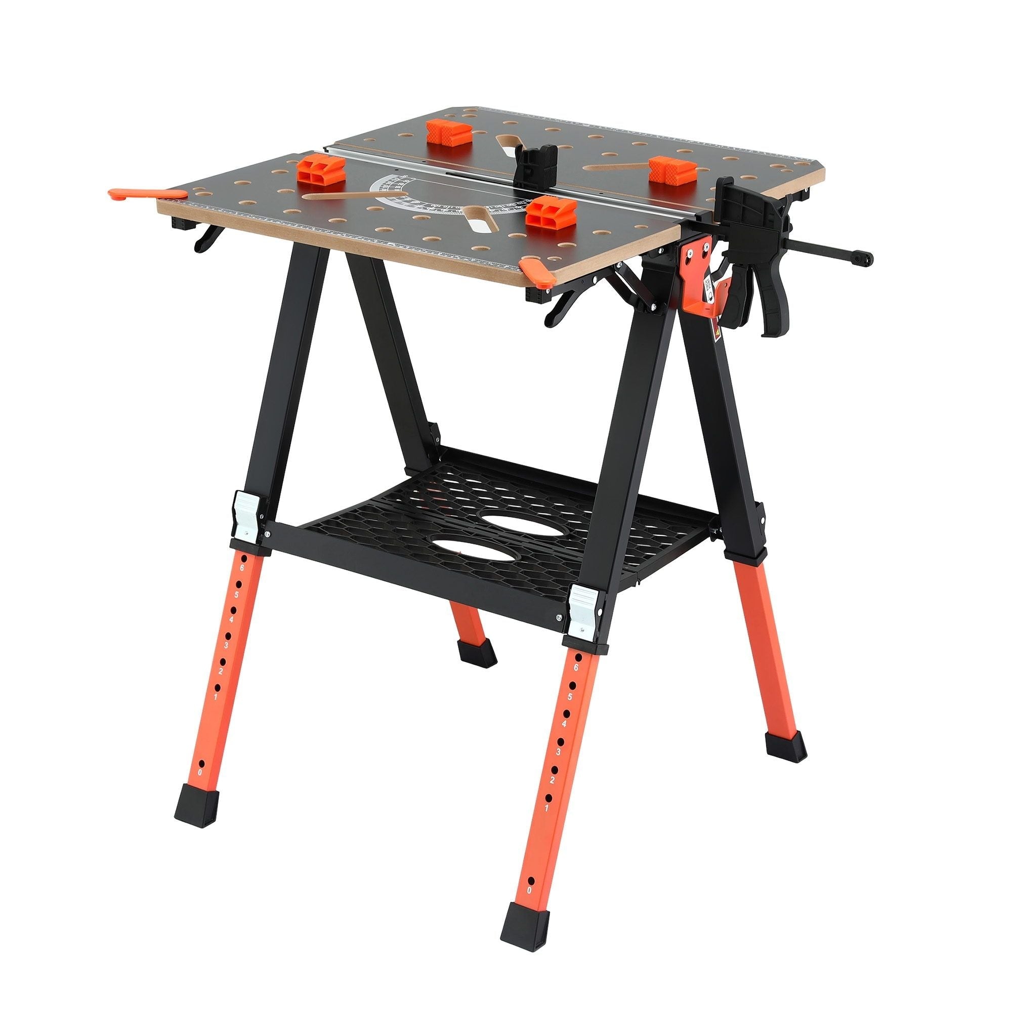 Portable Folding Work Table 454kg Adjustable Workbench - Tools > Tools Storage > Work Benches - Rivercity House & Home Co. (ABN 18 642 972 209) - Affordable Modern Furniture Australia