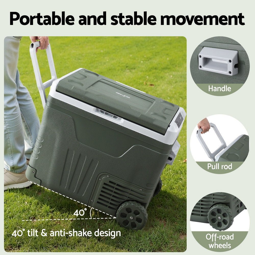 Portable Fridge 50L Camping Bar Fridges Freezer 12V/24V/240V - Outdoor Recreation > Camping > Camping Appliances - Rivercity House & Home Co. (ABN 18 642 972 209) - Affordable Modern Furniture Australia