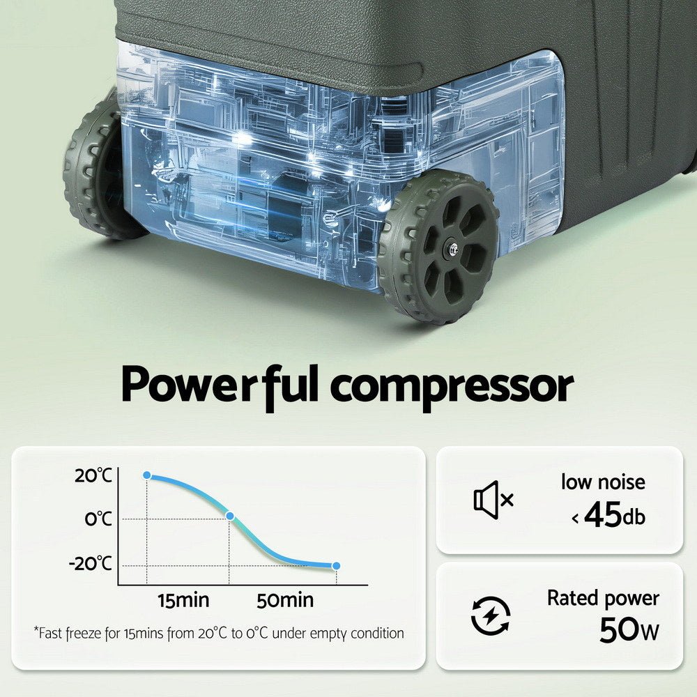Portable Fridge 50L Camping Bar Fridges Freezer 12V/24V/240V - Outdoor Recreation > Camping > Camping Appliances - Rivercity House & Home Co. (ABN 18 642 972 209) - Affordable Modern Furniture Australia