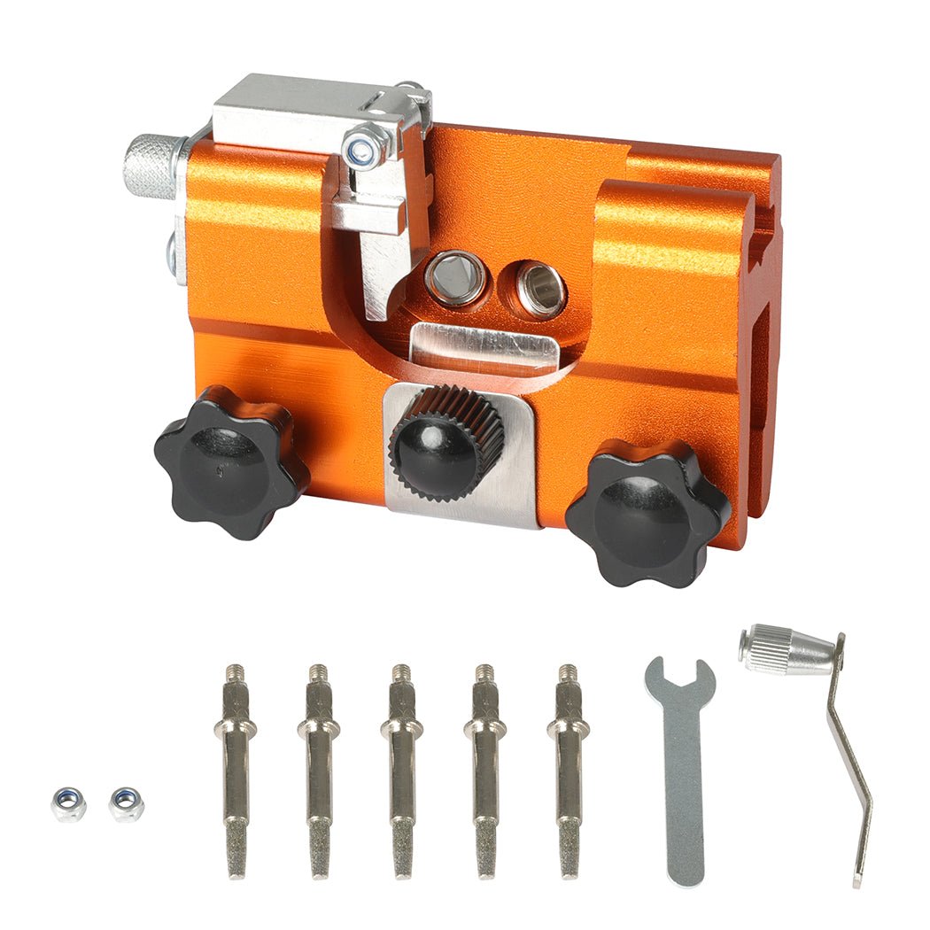 Portable Hand Crank Chainsaw Sharpener with Grinding Heads - Yellow - Rivercity House & Home Co. (ABN 18 642 972 209) - Affordable Modern Furniture Australia