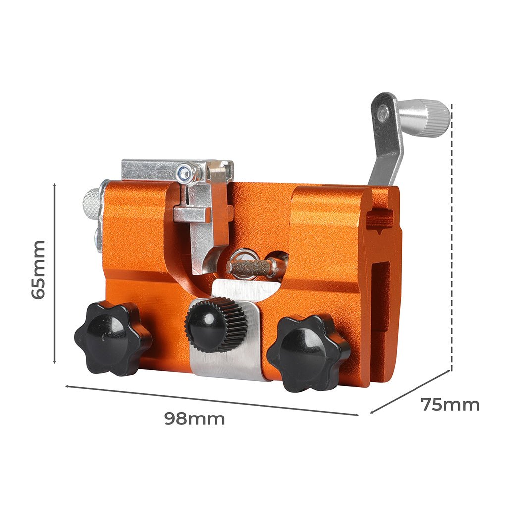 Portable Hand Crank Chainsaw Sharpener with Grinding Heads - Yellow - Rivercity House & Home Co. (ABN 18 642 972 209) - Affordable Modern Furniture Australia