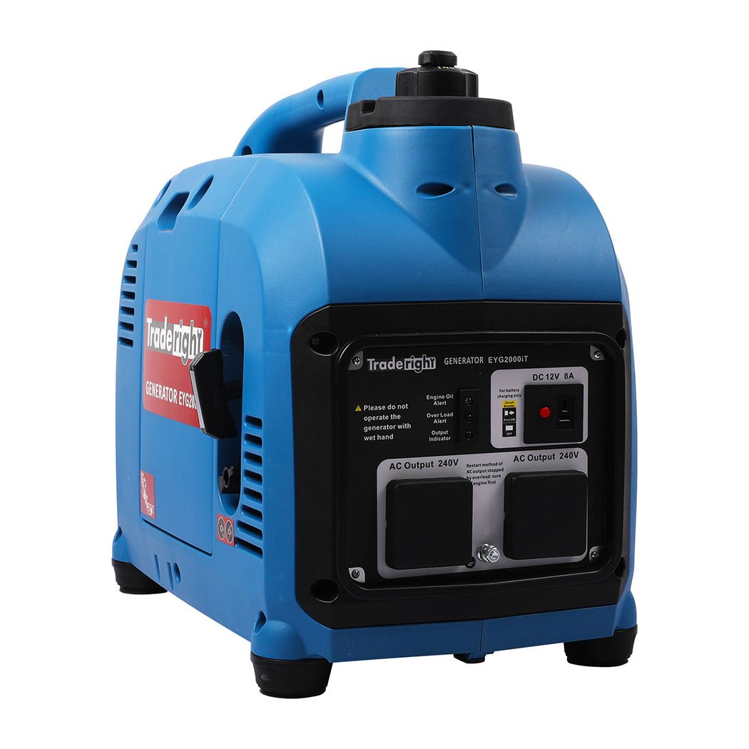 Portable Inverter Generator 2000W with 4 - Stroke Engine - Blue - Rivercity House & Home Co. (ABN 18 642 972 209) - Affordable Modern Furniture Australia