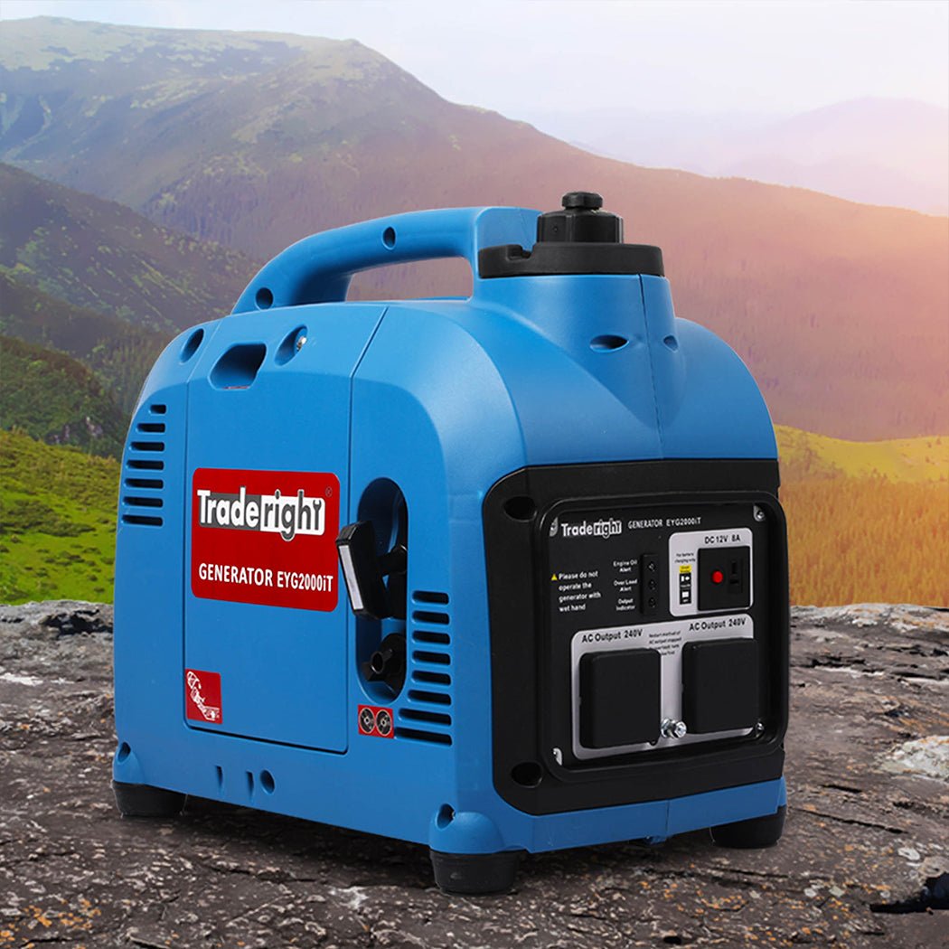 Portable Inverter Generator 2000W with 4 - Stroke Engine - Blue - Rivercity House & Home Co. (ABN 18 642 972 209) - Affordable Modern Furniture Australia