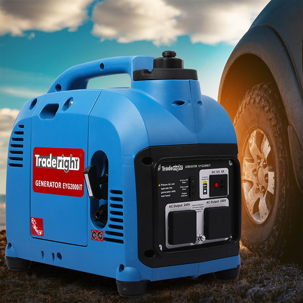 Portable Inverter Generator 2000W with 4 - Stroke Engine - Blue - Rivercity House & Home Co. (ABN 18 642 972 209) - Affordable Modern Furniture Australia
