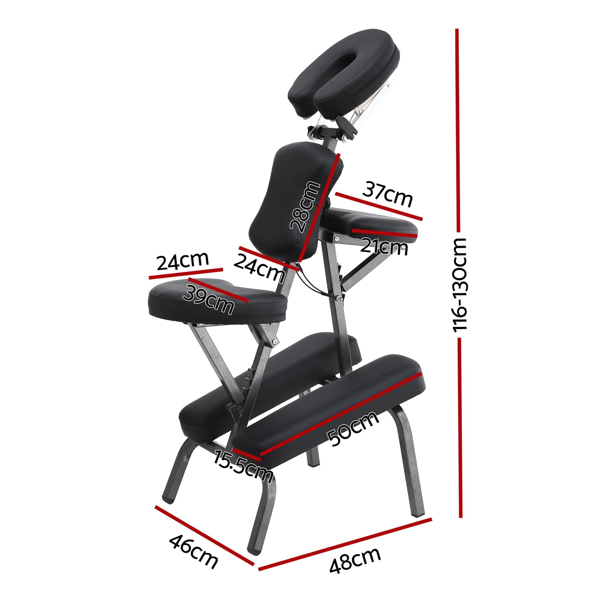 Portable Massage Chair Lightweight Folding Tattoo Lash Beauty Bed - Furniture > Bar Stools & Chairs > Massage Chairs - Rivercity House & Home Co. (ABN 18 642 972 209) - Affordable Modern Furniture Australia