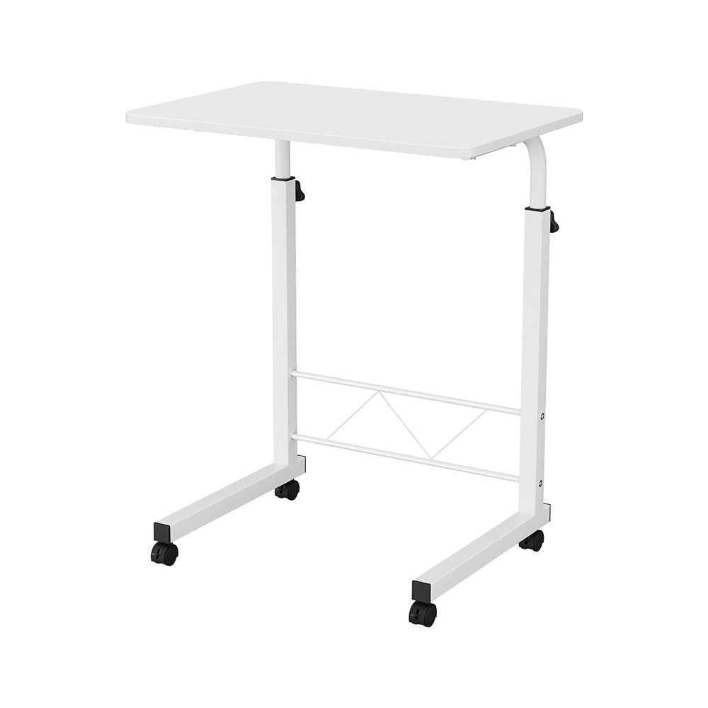 Portable Side Table Desk With Wheels (White) - Furniture - Rivercity House & Home Co. (ABN 18 642 972 209) - Affordable Modern Furniture Australia