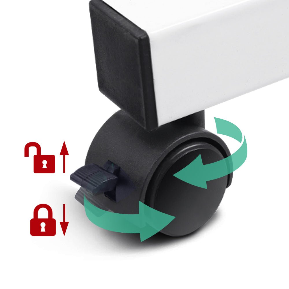 Portable Side Table Desk With Wheels (White) - Furniture - Rivercity House & Home Co. (ABN 18 642 972 209) - Affordable Modern Furniture Australia