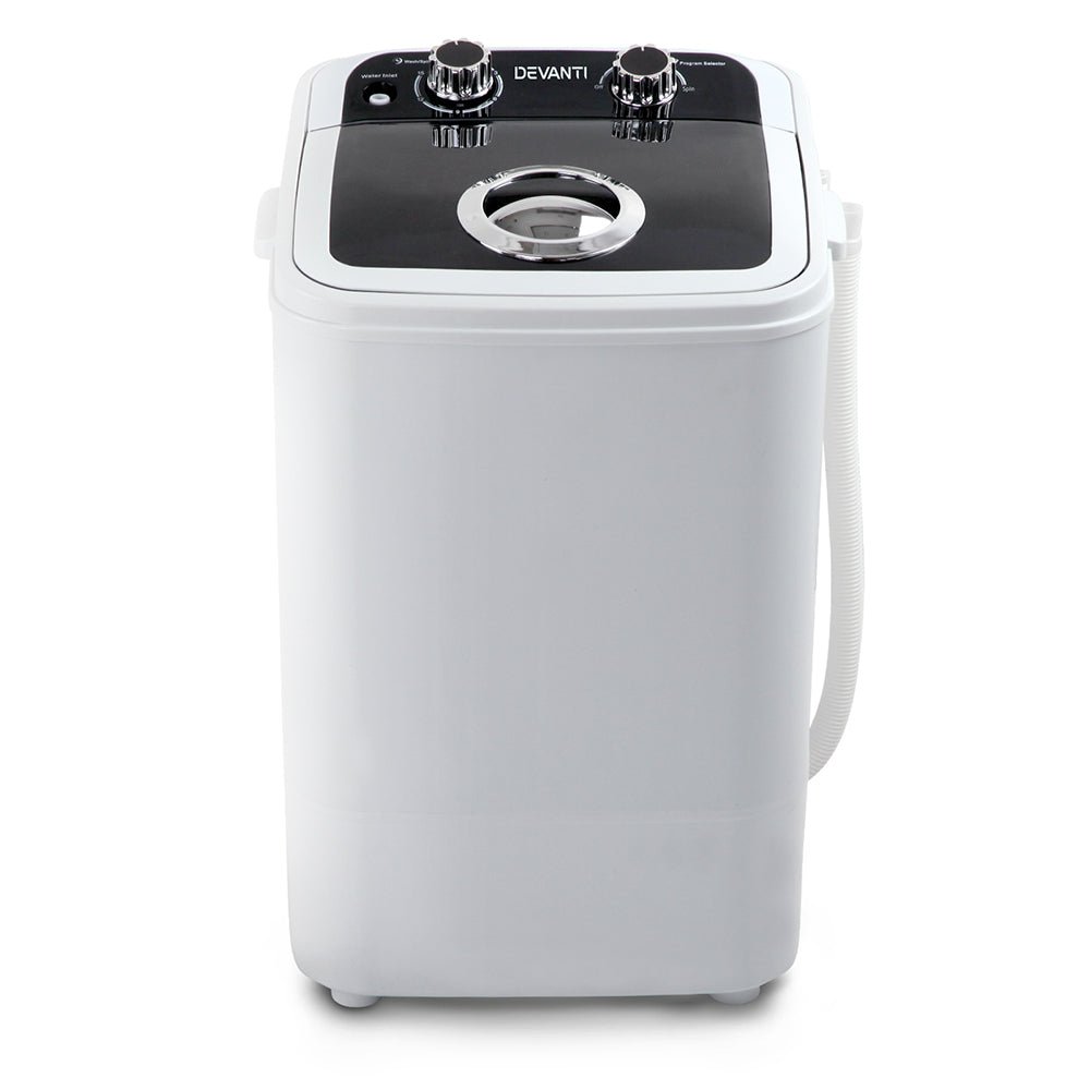 Portable Washing Machine 4.6KG Black - Appliances > Washers, Dryers & Irons > Washing Machines - Rivercity House & Home Co. (ABN 18 642 972 209) - Affordable Modern Furniture Australia