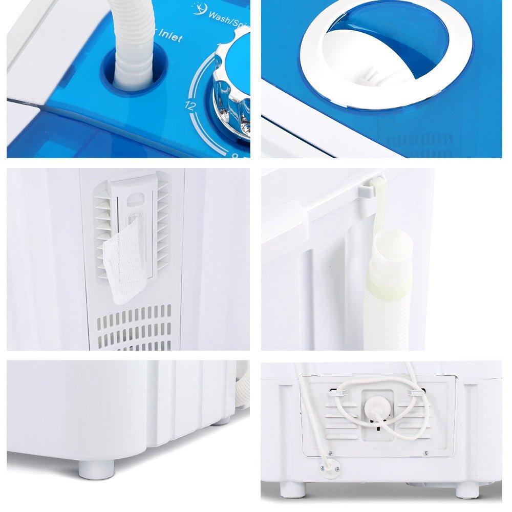Portable Washing Machine 4.6KG Blue - Appliances > Washers, Dryers & Irons > Washing Machines - Rivercity House & Home Co. (ABN 18 642 972 209) - Affordable Modern Furniture Australia