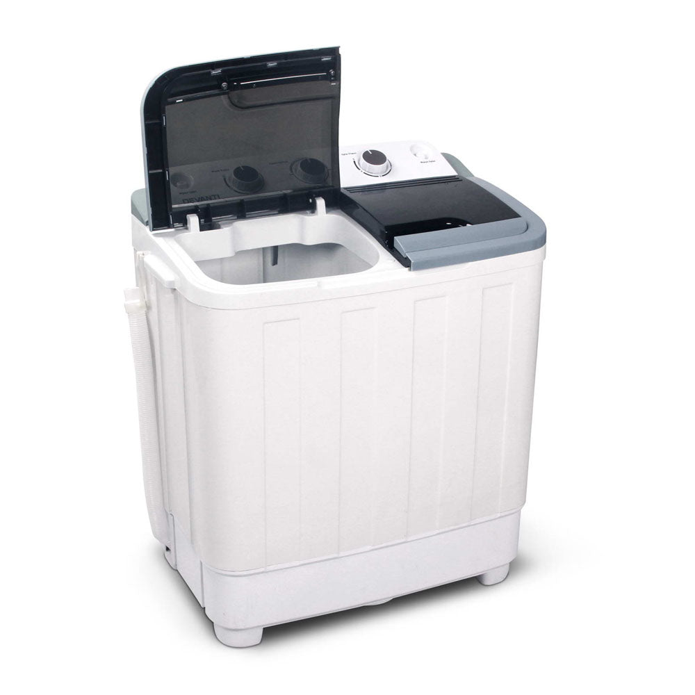 Portable Washing Machine Twin Tub 5KG White - Appliances > Washers, Dryers & Irons > Washing Machines - Rivercity House & Home Co. (ABN 18 642 972 209) - Affordable Modern Furniture Australia