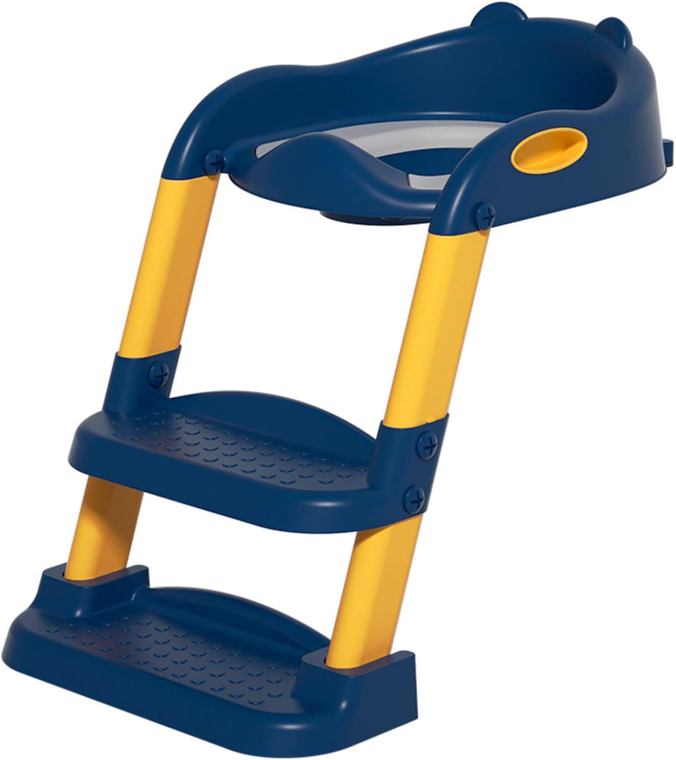 Potty Training Seat with Foldable Step Stool Ladder, Anti - Slip & Soft Cushion for Kids Bathroom Independence - White - Baby & Kids > Kid's Furniture > Kid's Tables, Chairs & Seats - Rivercity House & Home Co. (ABN 18 642 972 209) - Affordable Modern Furniture Australia