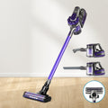 Premium 150W Stick Handstick Handheld Cordless Vacuum Cleaner 2-Speed with Headlight Purple
