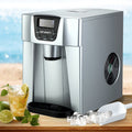 Premium 2L Portable Ice Cuber Maker & Water Dispenser - Silver