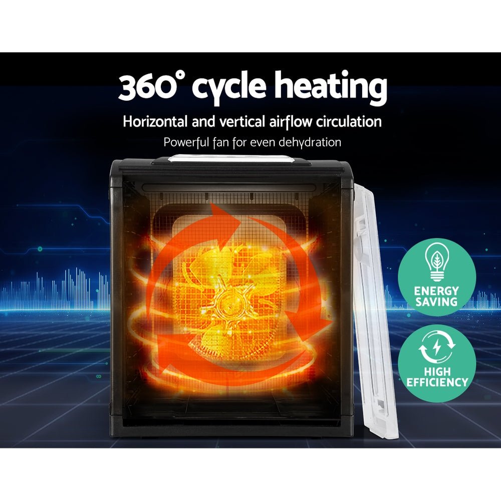 Premium 9 Tray Food Dehydrators Commercial Beef Jerky Maker Fruit Dryer Black - Rivercity House & Home Co. (ABN 18 642 972 209) - Affordable Modern Furniture Australia