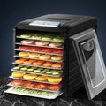 Premium 9 Tray Food Dehydrators Commercial Beef Jerky Maker Fruit Dryer Black