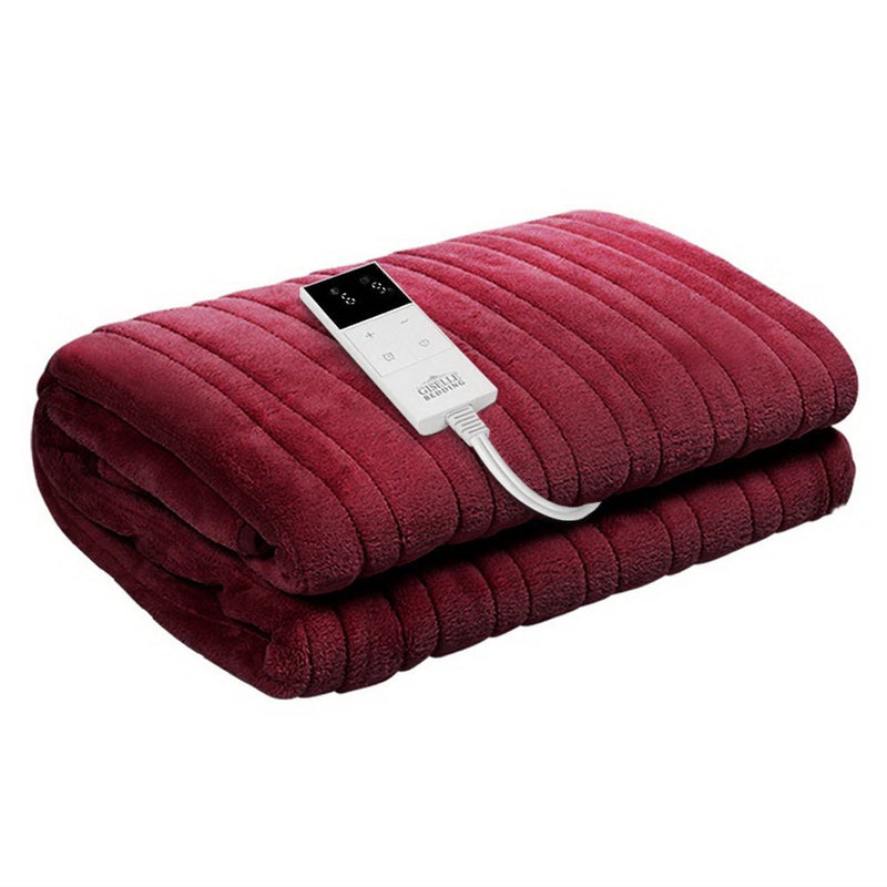 Premium Electric Throw Blanket - Burgundy - Rivercity House & Home Co. (ABN 18 642 972 209) - Affordable Modern Furniture Australia