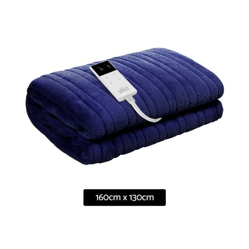 Premium Electric Throw Blanket - Navy - Rivercity House & Home Co. (ABN 18 642 972 209) - Affordable Modern Furniture Australia