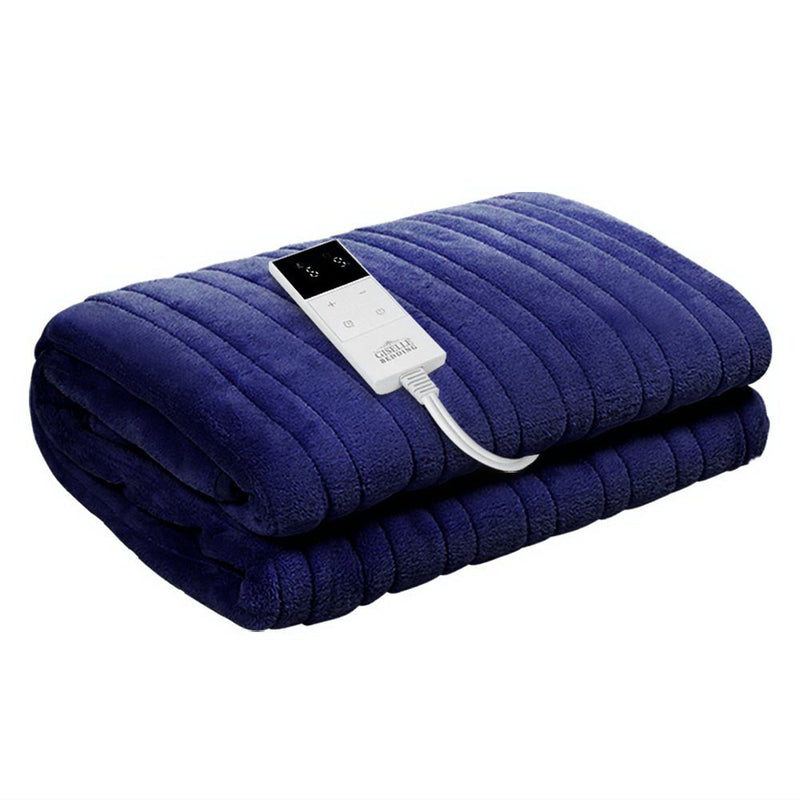 Premium Electric Throw Blanket - Navy - Rivercity House & Home Co. (ABN 18 642 972 209) - Affordable Modern Furniture Australia