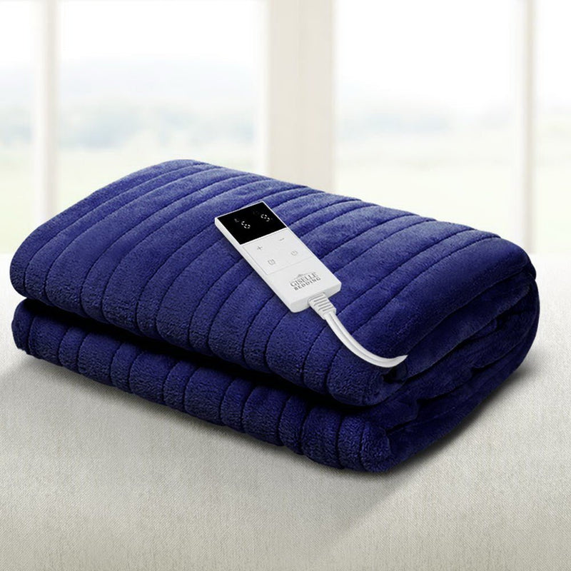 Premium Electric Throw Blanket - Navy - Rivercity House & Home Co. (ABN 18 642 972 209) - Affordable Modern Furniture Australia