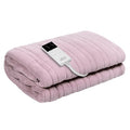 Premium Heated Electric Throw Rug Fleece Sunggle Blanket Washable Pink