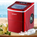 Premium Portable Ice Cube Maker Machine 2L Home Bar Benchtop Easy Quick Red