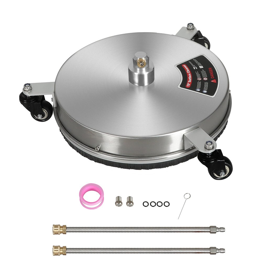 Pressure Washer Surface Cleaner 40cm with Extensions and Nozzles - Silver - Rivercity House & Home Co. (ABN 18 642 972 209) - Affordable Modern Furniture Australia