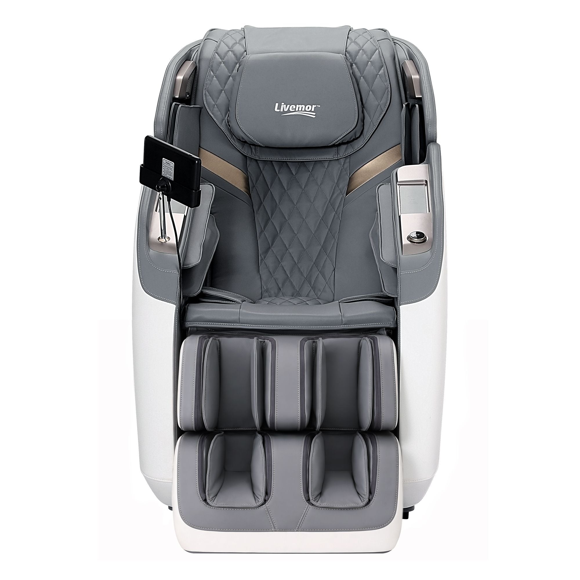 Prestige 4D Dual Mechanism Full Body Massage Chair with Zero Gravity Recline and Wireless Charging - White - Furniture > Bar Stools & Chairs > Massage Chairs - Rivercity House & Home Co. (ABN 18 642 972 209) - Affordable Modern Furniture Australia