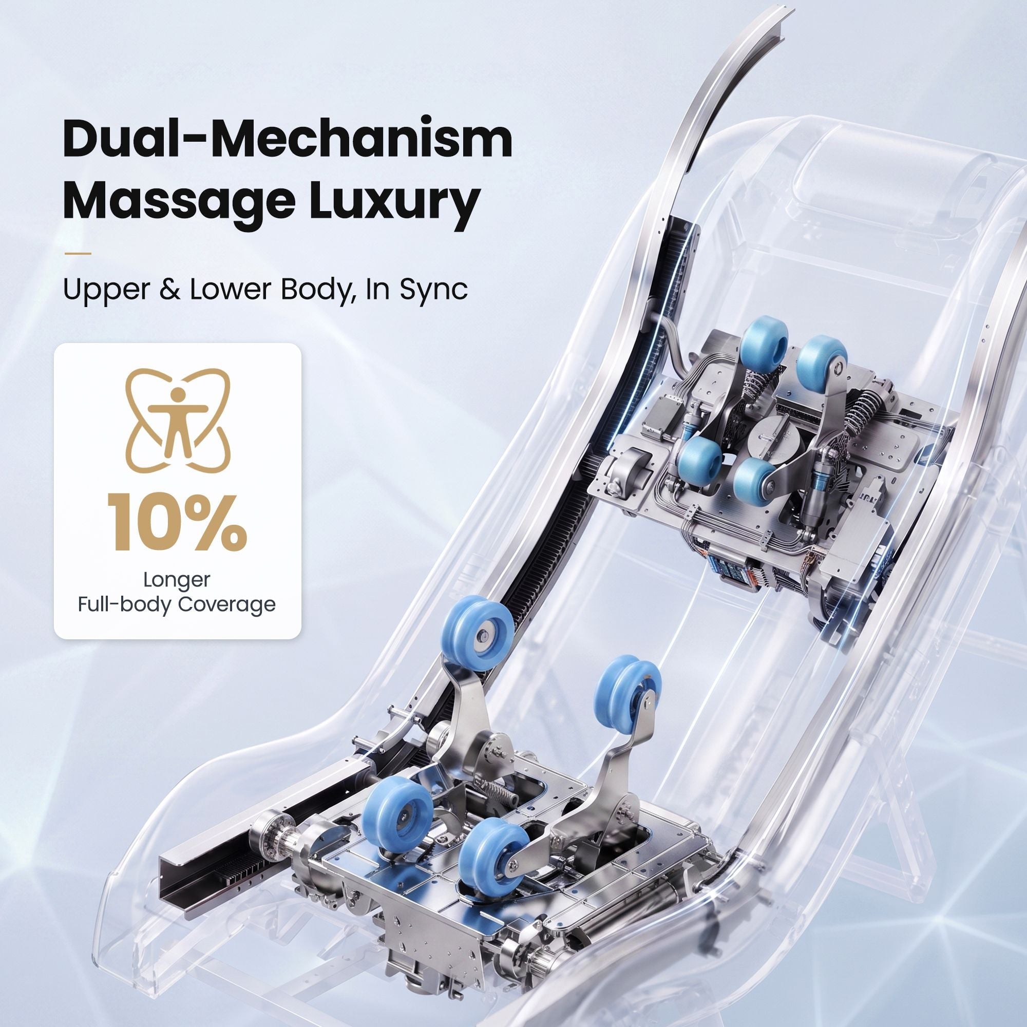 Prestige 4D Dual Mechanism Full Body Massage Chair with Zero Gravity Recline and Wireless Charging - White - Furniture > Bar Stools & Chairs > Massage Chairs - Rivercity House & Home Co. (ABN 18 642 972 209) - Affordable Modern Furniture Australia