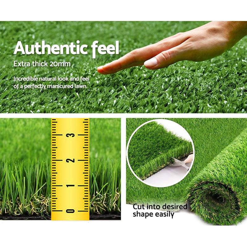 Primeturf Synthetic 20mm 0.95mx10m 9.5sqm Artificial Grass Fake Turf 4 - coloured Plants Plastic Lawn - Rivercity House & Home Co. (ABN 18 642 972 209) - Affordable Modern Furniture Australia