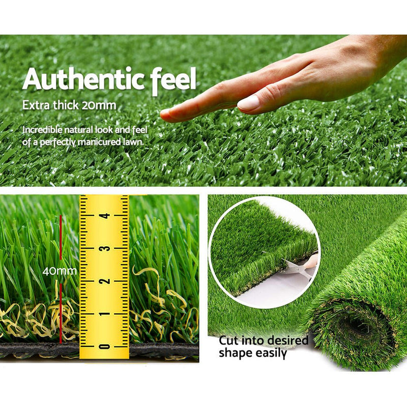 Primeturf Synthetic 40mm 0.95mx10m 9.5sqm Artificial Grass Fake Turf 4 - coloured Plants Plastic Lawn - Rivercity House & Home Co. (ABN 18 642 972 209) - Affordable Modern Furniture Australia