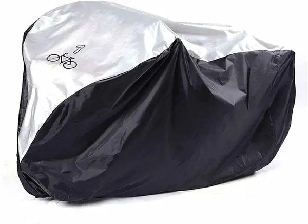 PU-Coated Waterproof Bike Cover 190 x 72 x 110 cm for Mountain, Road & City Bicycles - Black and Silver - Sports & Fitness > Bikes & Accessories > Bicycle Bags - Rivercity House & Home Co. (ABN 18 642 972 209) - Affordable Modern Furniture Australia
