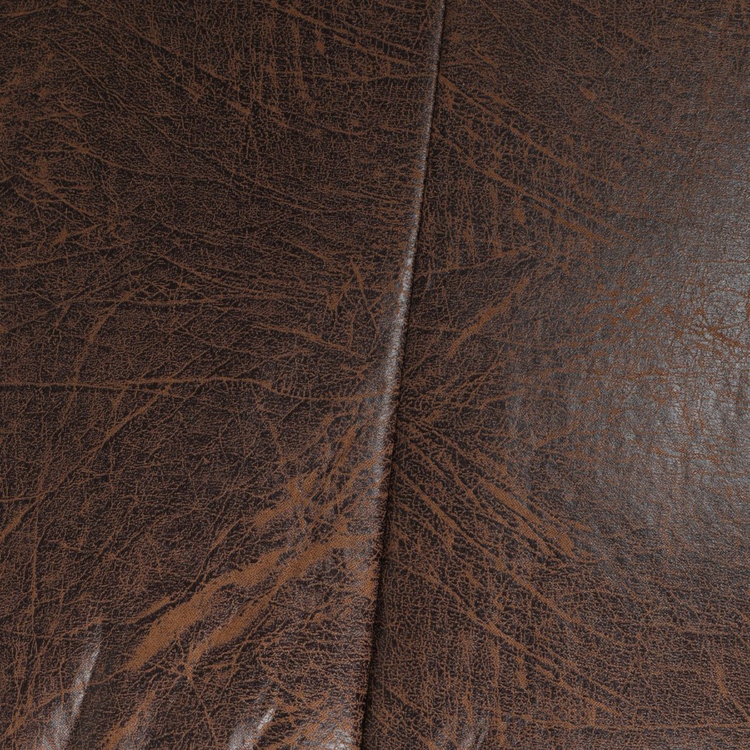 PU Leather Bean Bag Chair Cover 320L with Zipper - Brown - Rivercity House & Home Co. (ABN 18 642 972 209) - Affordable Modern Furniture Australia
