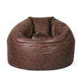 PU Leather Bean Bag Chair Cover 320L with Zipper - Brown