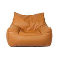 PU Leather Bean Bag Chair Cover 330L Zippered - Brown