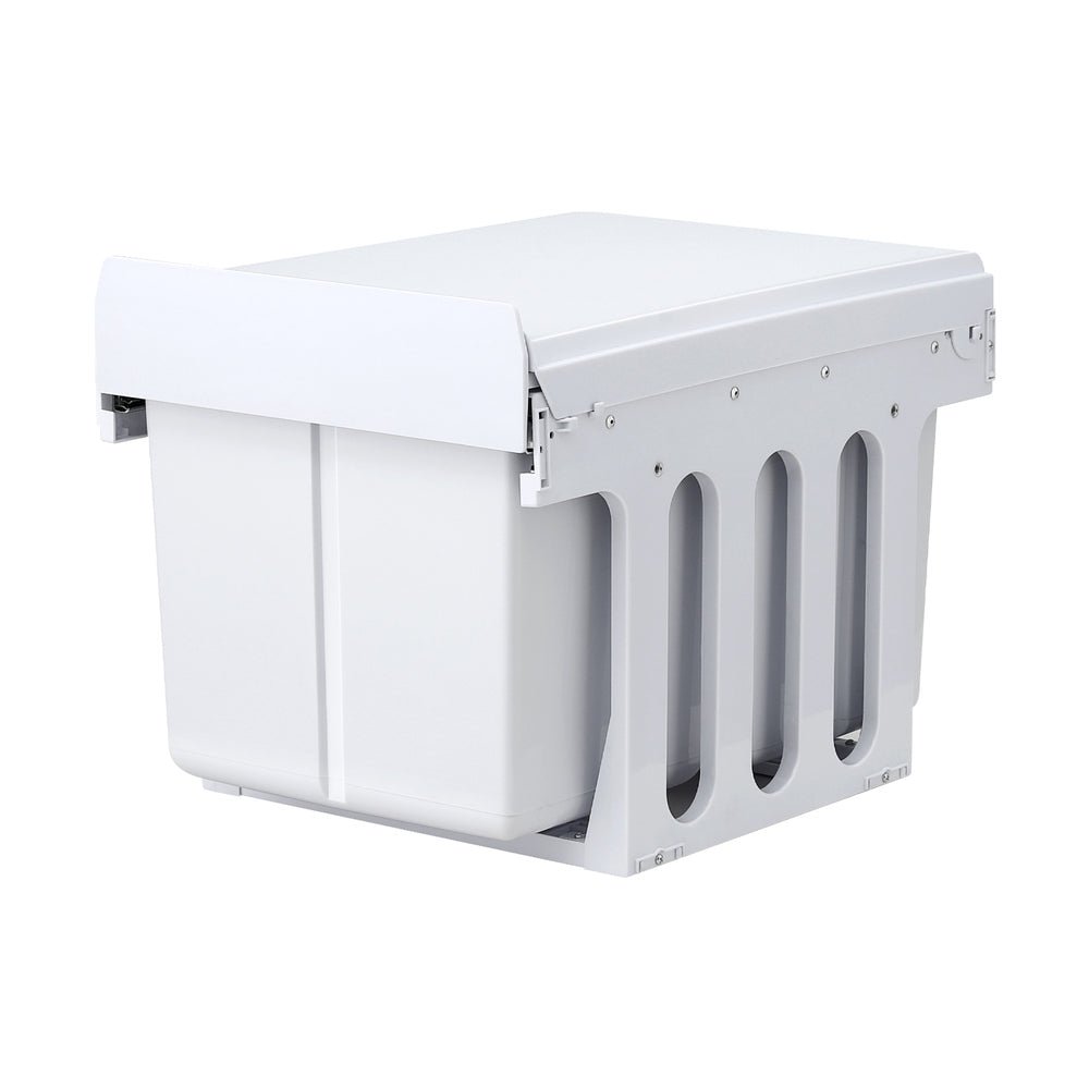 Pull Out Bin Kitchen Triple Slide Garbage Rubbish Bins Basket White 31L - Home & Garden > Kitchen Bins > Pull Out Bins - Rivercity House & Home Co. (ABN 18 642 972 209) - Affordable Modern Furniture Australia