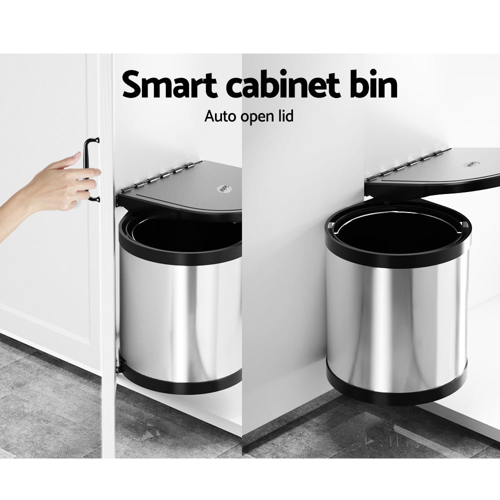 Pull Out Bin Swing Out Bins 12L - Home & Garden > Kitchen Bins > Pull Out Bins - Rivercity House & Home Co. (ABN 18 642 972 209) - Affordable Modern Furniture Australia