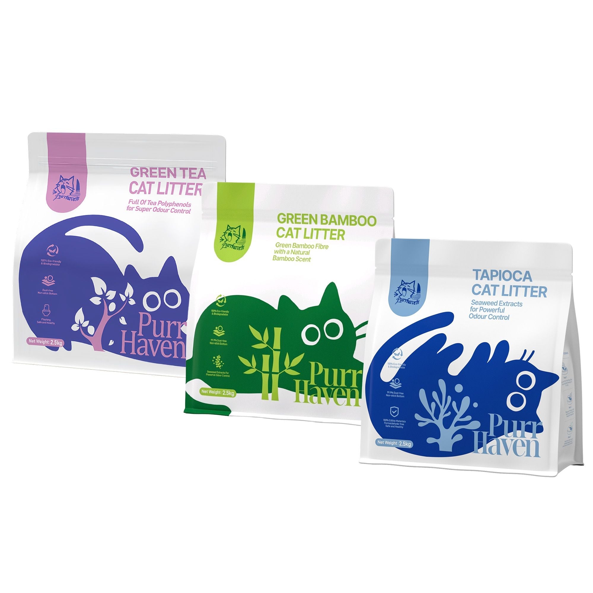 PurrHaven Tapioca Clumping Cat & Kitty Litter, 7.5kg (3 Pack),Dust Free,Easy to Clean,Odour Neutraliser,Rapid Liquid Absorption,Non - Toxic Formula - Pet Care > Cat Supplies > Cat Litter - Rivercity House & Home Co. (ABN 18 642 972 209) - Affordable Modern Furniture Australia
