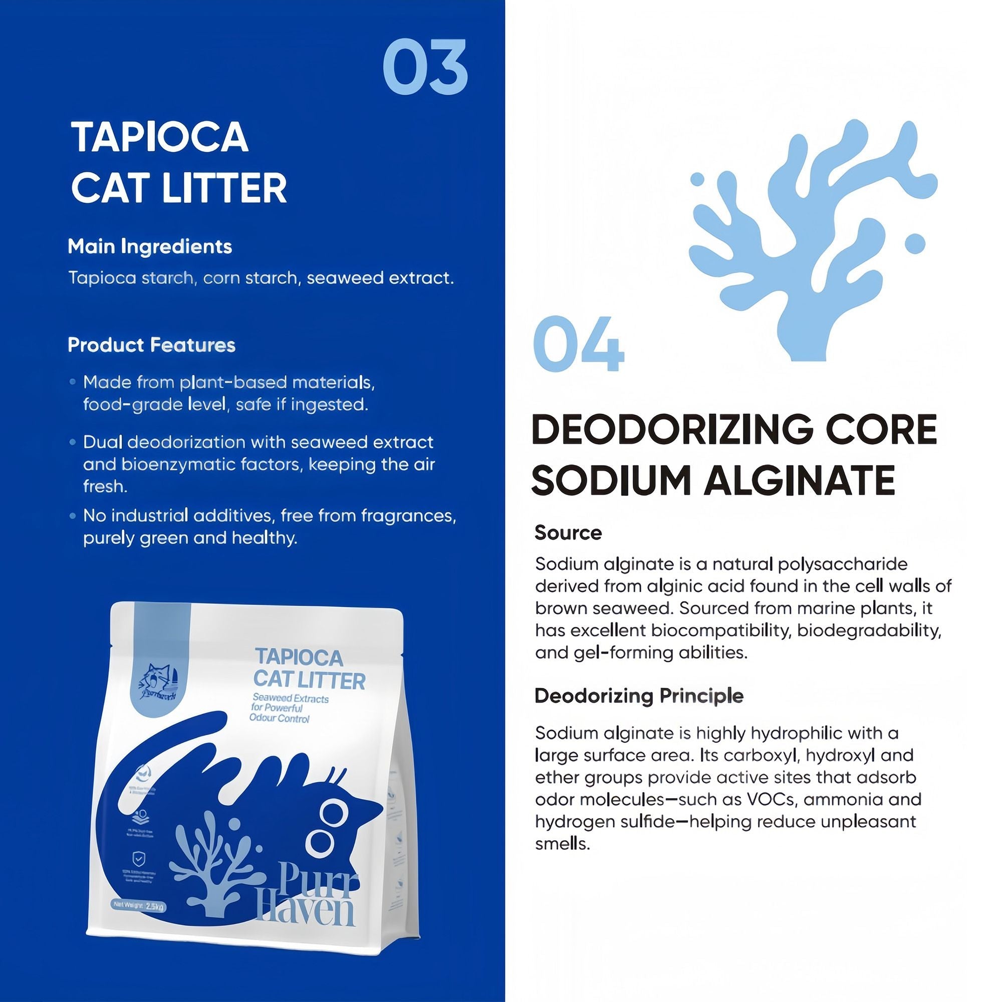 PurrHaven Tapioca Clumping Cat & Kitty Litter, 7.5kg (3 Pack),Dust Free,Multi - Cat,Easy to Clean,Odour Neutraliser,Rapid Liquid Absorption,Non - Toxic Formula - Pet Care > Cat Supplies > Cat Litter - Rivercity House & Home Co. (ABN 18 642 972 209) - Affordable Modern Furniture Australia