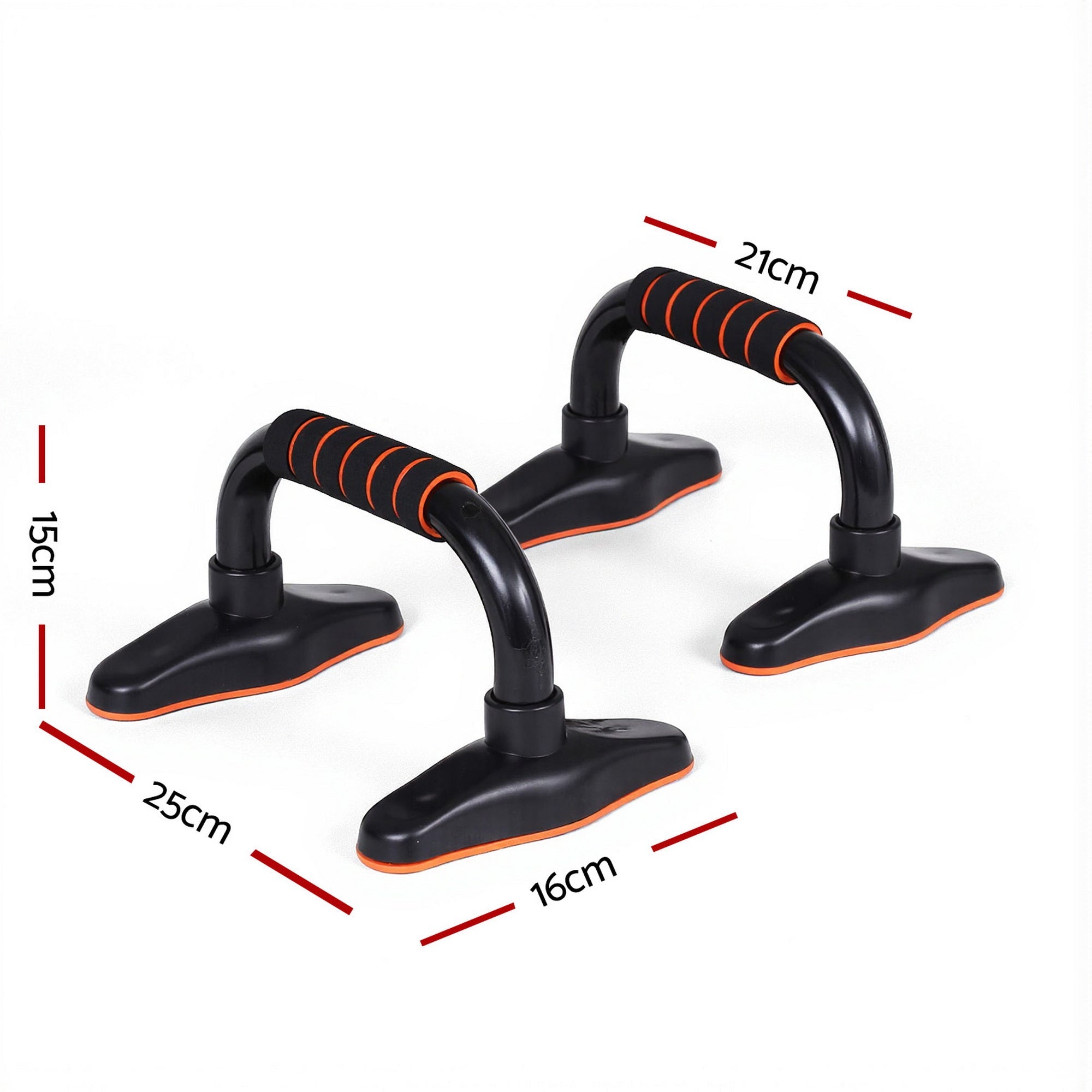 Push Up Bars with Parallel Handles for Home Gym Strength Training - Orange & Black - Sports & Fitness > Exercise, Gym & Fitness > Gym Equipment & Accessories - Rivercity House & Home Co. (ABN 18 642 972 209) - Affordable Modern Furniture Australia