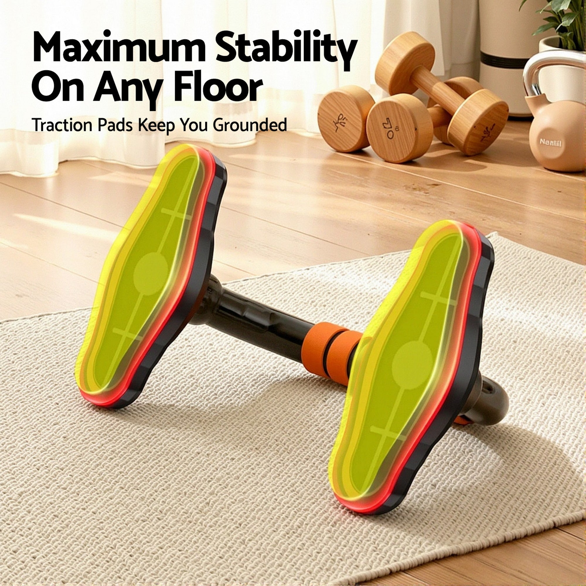 Push Up Bars with Parallel Handles for Home Gym Strength Training - Orange & Black - Sports & Fitness > Exercise, Gym & Fitness > Gym Equipment & Accessories - Rivercity House & Home Co. (ABN 18 642 972 209) - Affordable Modern Furniture Australia