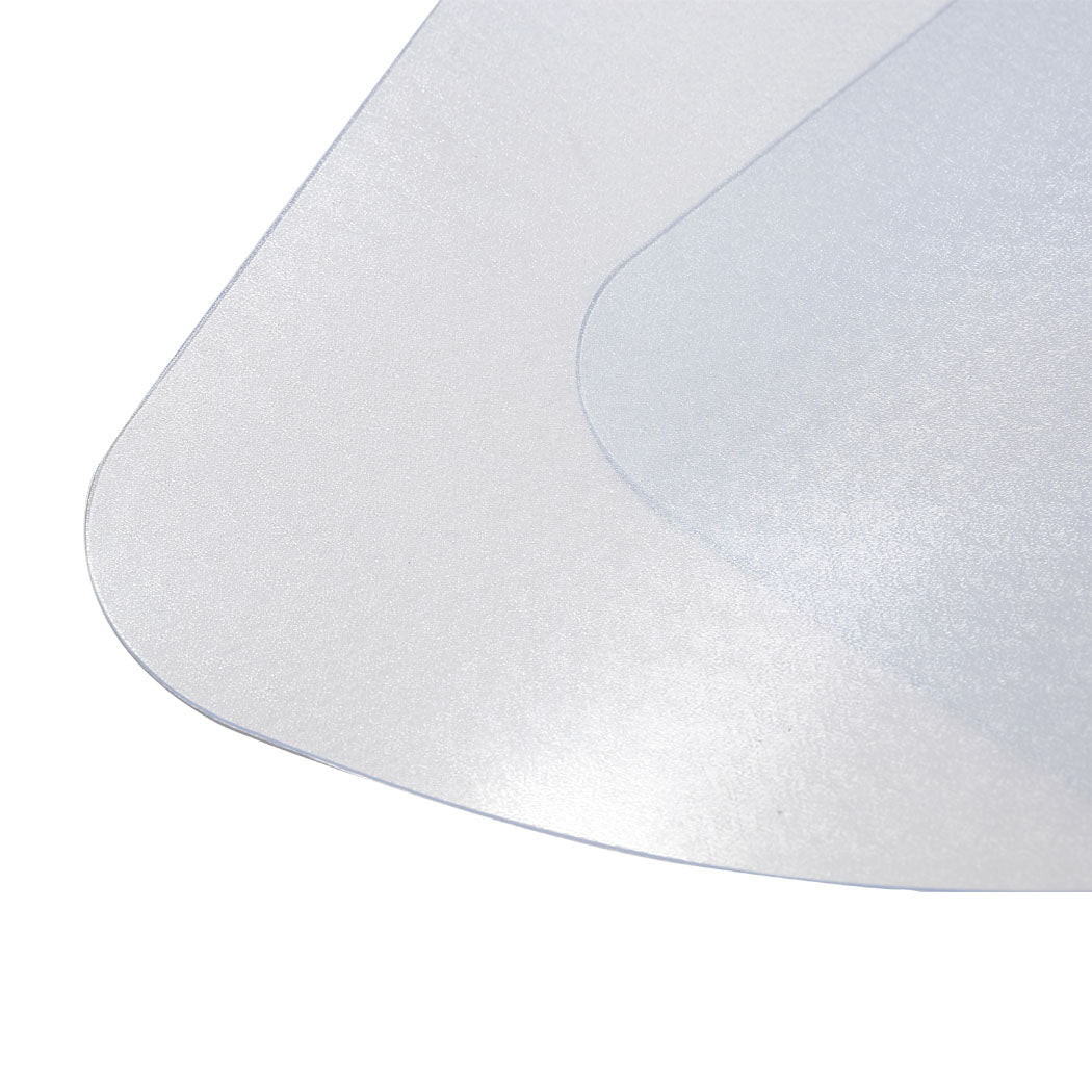 PVC Chair Mat for Hard Floors and Carpets 135x114cm - Black/Clear - Rivercity House & Home Co. (ABN 18 642 972 209) - Affordable Modern Furniture Australia