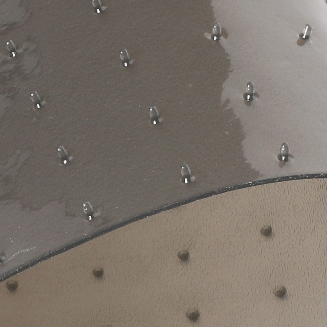 PVC Chair Mat for Hard Floors and Carpets 135x114cm - Clear/Black - Rivercity House & Home Co. (ABN 18 642 972 209) - Affordable Modern Furniture Australia