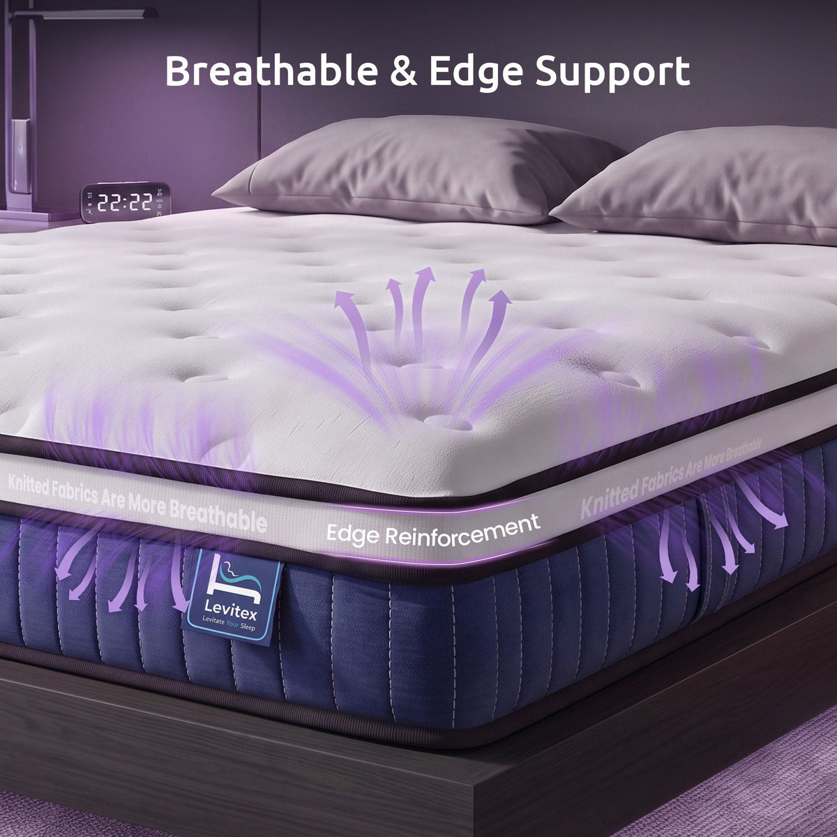 Queen 23cm Pocket Spring Mattress with Cooling Gel Foam, Medium-Firm Full-Body Support - White - Furniture > Mattresses > Queen Mattress - Rivercity House & Home Co. (ABN 18 642 972 209) - Affordable Modern Furniture Australia
