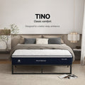 Queen 30cm Latex Hybrid Mattress and Metal Bed Frame Bundle