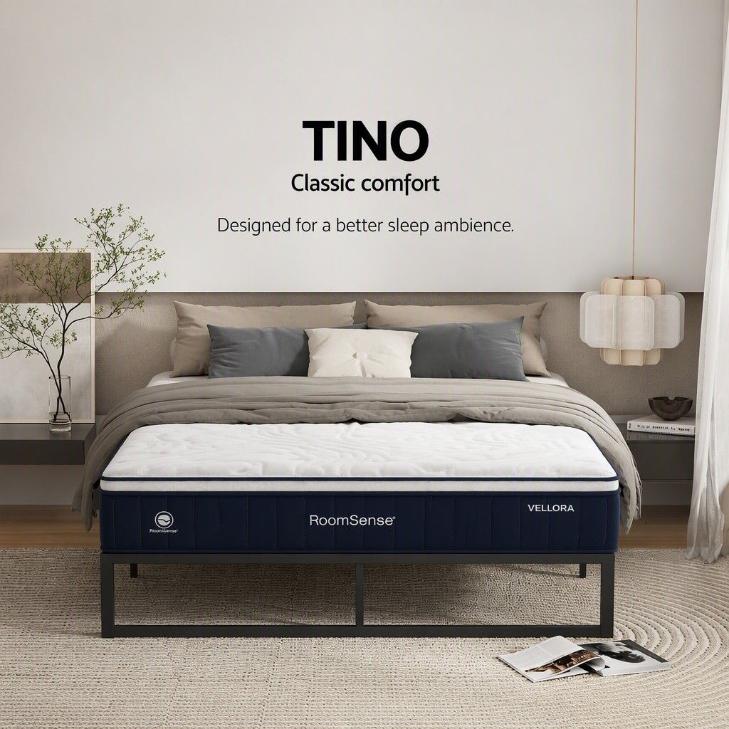 Queen 30cm Latex Hybrid Mattress and Metal Bed Frame Bundle - Furniture > Bedroom > Beds & Bed Frames - Rivercity House & Home Co. (ABN 18 642 972 209) - Affordable Modern Furniture Australia