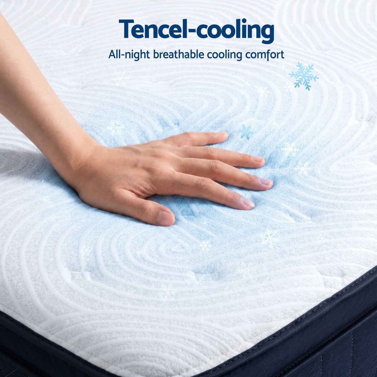 Queen 34cm Gel Cooling Tencel Mattress Bundle with 2 Pillows - Furniture > Mattresses > Queen Mattress - Rivercity House & Home Co. (ABN 18 642 972 209) - Affordable Modern Furniture Australia