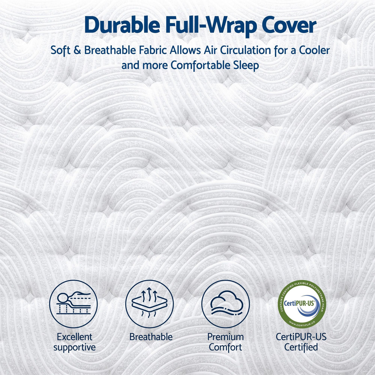 Queen 34cm Gel Cooling Tencel Mattress Bundle with 2 Pillows - Furniture > Mattresses > Queen Mattress - Rivercity House & Home Co. (ABN 18 642 972 209) - Affordable Modern Furniture Australia