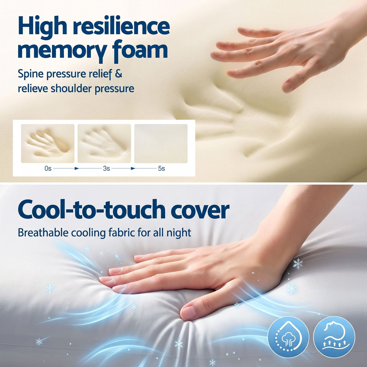 Queen 34cm Gel Cooling Tencel Mattress Bundle with 2 Pillows - Furniture > Mattresses > Queen Mattress - Rivercity House & Home Co. (ABN 18 642 972 209) - Affordable Modern Furniture Australia